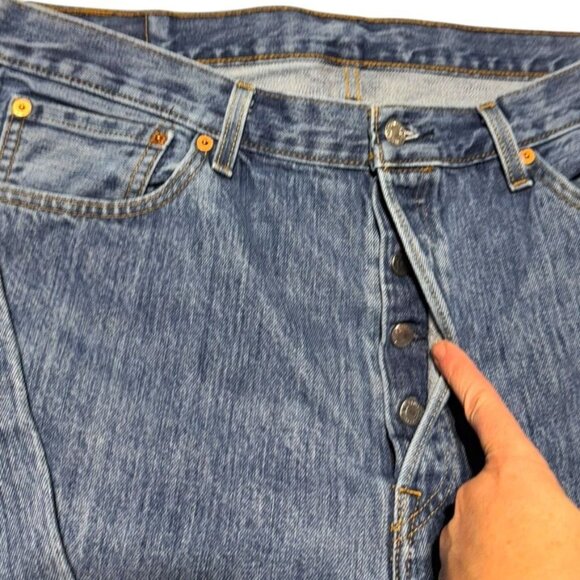 Levi's 501 Straight Cut Jeans Blue Size 36 x 29 - Picture 9 of 11